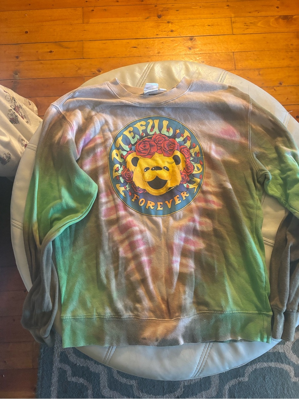Grateful Dead Multicolor Tie-Dye Crewneck - Green, Brown, Pink